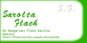 sarolta flach business card